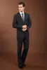 Męskie garnitur Blazer Najnowsze Płaszcz Spodnie Projekty Black Business Garnitury Garnitury Ślubne Niestandardowe Made Groom Wear Smokingu Gray Formalne Najlepsze Człowiek Kurtka + Spodnie