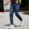 2018 Business Style Hommes Élastique Denim Sarouel Homme Designer Denim Harajuku Pleine Longueur Jogger Hommes Pantalon Plus La Taille M-8XL