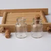 1.5ml Mini Glass Clear Wish Cork Vial Wood Stoppers 16x24X6mm(HeightxDia) Message Weddings Jewelry Party Favors Bottle Jar Tube