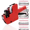 1pcs New MX-5500 8 Digits EOS Price Tag Gun +500 White w/Red Lines Labels +1 Ink Handheld Price Labeller Tag Gun Random Color