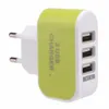 600 unids/lote 3.1A Triple USB 3 puertos pared hogar viaje adaptador de cargador de CA para Samsung S6 para iPhone IOS Android teléfono móvil enchufe de la UE