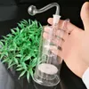 Smoking Pipe Mini Hookah glass bongs Colorful Metal Shaped Double layer sand core ultra silent glass water pipe kettle