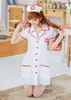 Cosplay Nurse Costumes Women Sexy Lingerie For Role-playing Games Erotic Deep V Dress Nurse Uniform Babydoll Sexy Underwear