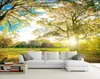 Anpassad 3D -fotobakgrund Outchirts of the Woods landskap Modern minimalistisk 3D -tapet Muralväggmålning