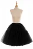 Puffy Skirts Womens 6 Layers Midi Tulle Skirt Burgundy Red Tutu Skirts Women Ball Gown Party Petticoat 2018 Lolita Faldas Saia