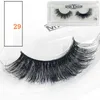 3D Faux Mink False Eyelashes 9 styles de maquillage pour les yeux 100% vrais cils épais naturels