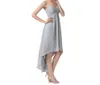 Short Front Long Back Evening Dresses Special Occasion A-Line Dresses Grey High Low Prom Dresses Party Formal Gowns HY1378