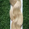 Cheveux brésiliens blonds Body Wave 100g Micro Ring Extensions de cheveux 1g / Stand 100pieces micro loop extensions de cheveux humains