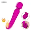 Soft Heating Dildo Vibrator toys for adults 7 mode Vibrating Vagina and anus masturbator Massager waterproof silicone erotic toy Y1890803