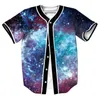 En gros Livraison Gratuite 3D Baseball Jersey Espace Numérique Galaxy Imprimer Hommes T Shirt Casual Hip Hop Tee Shirt