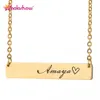 personalized gold heart necklace