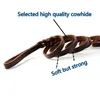 Braided Dog Leash 100 Cow Leather Dog Rope with Two Handles for German Shepherd Labrador Pitbull 180cm Long6877355