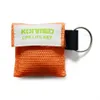 HLR MASK KEY CHAIN ​​KIT (20-PACK) - Envägsventil och ansiktsmask Envägsventil Andningsbarriär för First Aid Rescue eller AED-träning