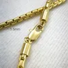 18K 18CT Yellow Gold GF Mens 3.5mm-N169 Thick Chain Necklace