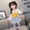 Baby Girls Clothes Set Outifits 2018 최신 여름 신생아 유아 소녀 니트 긴 소매 조끼 + 거즈 원피스 + 바지 3 개 세트