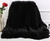 Super Soft Long Shaggy Warm Plush Fannel Blanket Soffte Cloud Throw Qulit Mysig Faux Fur Bedspread Travel Blankets Decor Home Decor 12Colors