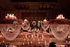 Oval Şekli Kristal Akrilik Boncuklu Düğün Parti Dekorasyon Centerpieces Çiçek Standı Masa Dekorasyonu için Düğün Etkinliği