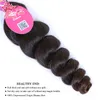 Queen Hair Mixed 3 pcs Lot Loose Wave Brazilian Virgin Hair Extensions Wholesale Natural Color Tangle Free 12"-28"
