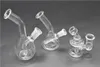 Date Mini Verre Bongs 3.4 pouces Conduites D'eau Pyrex Huile Rigs Bong Épais Recycleur Nano Bubbler Bong 10 mm 14mm Femelle