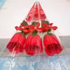 Simulação inteira de rosas únicas, flor de sabão criativa, flor prática, presente de dia dos namorados, rosa, sabonete230y
