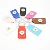 Fashion 8 Colors Pu Leather Snap Button Ceychain Key Rings Fit Diy 18mm Snap Jewelry