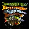 High Quanlity 6 Sizes Multi-section Fish Musky Crankbaits 3D eyes Casting Laser Saltwater Lure Swinging Swimming Segments bait