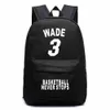 Ny mode dwyane wade canvas ryggsäck basket backpacks pojke flicka skolväska för tonåring casual ryggsäck basket fan väska