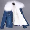 New Parka Winter Women Coat With Large Raccoon Fur Collar Real Fur Lining Jacket Top Quality