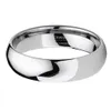 Anillo único de tungsteno de 5mm, alianzas de boda chapadas en plata para mujer, anillos de compromiso simples, joyería de moda al por mayor