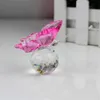 Crystal glass marble butterfly statue feng shui desk Gift jewelry Christmas glass furnishings home decoration crafts280d