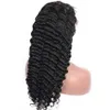 흑인 여성을위한 인간 머리 13x4 레이스 전면 가발 베이비 헤어 130% 밀도를 가진 페루 딥 웨이브 가발
