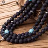 SHOW NICE Jewelry Natural Stone 8MM Lava Healing 108 Buddhist Prayer Mala Beads 7 Chakra Bracelet Necklace For Women Men Gifts5524073