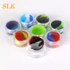 Double liner silicone acrylic storage wax containers 5ml non-stick round shell dab jar candy case multifuction