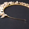 New Shiny Alloy Copper Wire Leaves Traditional Handmade Costume Gold Plated Headwear Accessories Fashion Jewelry