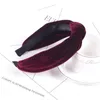 2018 Hot Women Fashion Headband Twist Hair Band Ladies Retro Bow Slips Hårband Tjej Elastisk Velvet Headwrap