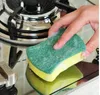 3 pieces of household goods clean double sided brush bowl dishwasher nano cloth brush pot magic sponge sponge cleaning cloth