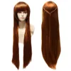 Long Straight Cosplay Hair Wigs Heat Resistant Synthetic Wig None Lace Wig for Black Women Braided Box Braids