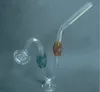 Nuovo design Tubi di vetro colorati a forma di serpente Bong Bruciatori a nafta 20cm Tubi di acqua di tabacco in vetro spesso di grandi dimensioni per fumare Narghilè Pipa con base P01