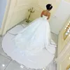 Elegant Satin A Line Dresses Sweetheart Strapless Backless Simple Beach Country Wedding Dress Custom Made Robe De Marie