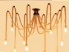 E27 Веревка Edison Down Light Rubs Vintage Spider Net Chasteliers Потолочные подвески Creative Bar Lamp Diy Fairy Light Feave пряжи огни