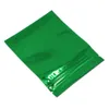 8,5x13 cm cor verde com 100 cartões Airtight alimentar a longo prazo de armazenamento sacos de vedação de calor pacotes Amostra Mylar folha de alumínio Zipper fechamento de embalagem Pouch