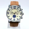 In vendita multicolor 42 millimetri cronografo uomini in pelle di quarzo militare designer orologio all'ingrosso giorno data mens orologi regali da polso da uomo montre