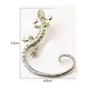 Kolczyk z kolczyka Moda Do Ear Cuff Rhinestone Kolczyki Douszne Mankiety Luksusowe Złoty Posrebrzane Przesadzone Gecko Lizard Stud Kolczyki Kryształ Biżuteria