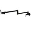 Robinet de cuisine noir mat Rolya Pot Filler Robinet d'évier extensible mural