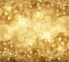 8x8ft Gold Sparkle Bokeh Fotografia Tło dla Studio Picture Booth Newborn Baby Rekwizyty Dzieci Wesołych Świąt Bożego Narodzenia Backdrop