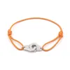 Femmes et homme taille fait à la main corde chaîne Bracelet charme titane acier inoxydable bijoux PS5229