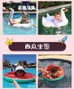 80cmx70cm Uppblåsbara Flamingo Pool Toy Float Uppblåsbara Rose Rosa Söt Ride-On Donuts Pool Swim Ring Floats
