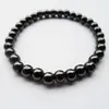 2018 Nwe Goods 6MM Black gallstone hematite Buddha beads couples health Semi-precious Stone Bracelet Jewelry