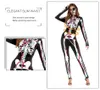 Halloween Skeleton Costume Men and Womens Sexy Cosplay Costume Costume Costume Body Cost Halloween Cosplay Jumps