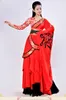 New classical fan dance costume indian style dance clothes ancient folk dance costume female stage wear performance dress for singers